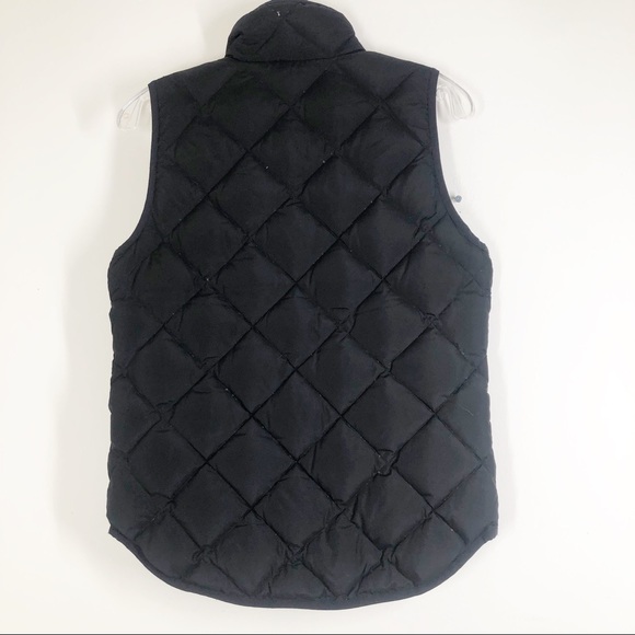J CREW black down filled puffer EXCURSION VEST Size XS perfect for spring - Picture 5 of 7